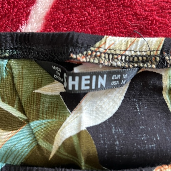 EUC SHEIN Tropical Strapless Romper - Size Medium - Picture 5 of 7